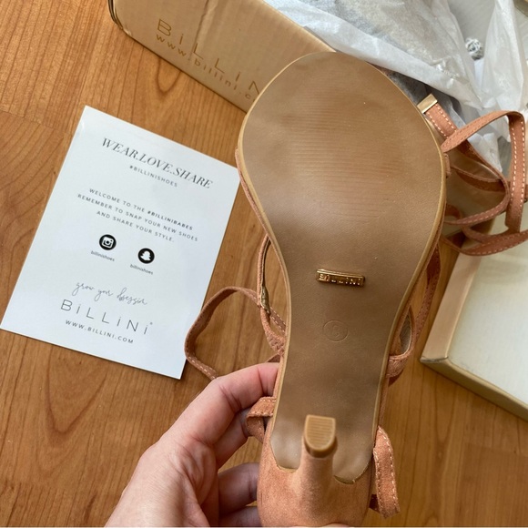 New Billini Nude Suede Carissa Heels - Princess Polly New In Packaging (Size 8) - Picture 4 of 7